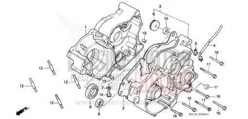 CARTER MOTEUR MTX125RWF de 1985